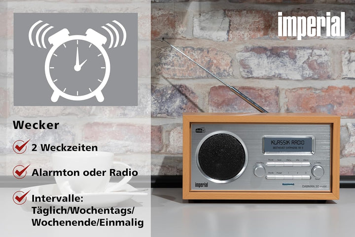 IMPERIAL DABMAN 30 mobil – Tragbares DAB+ Digitalradio & UKW-Radio (Akku, Powerbank, Bluetooth 5.1,