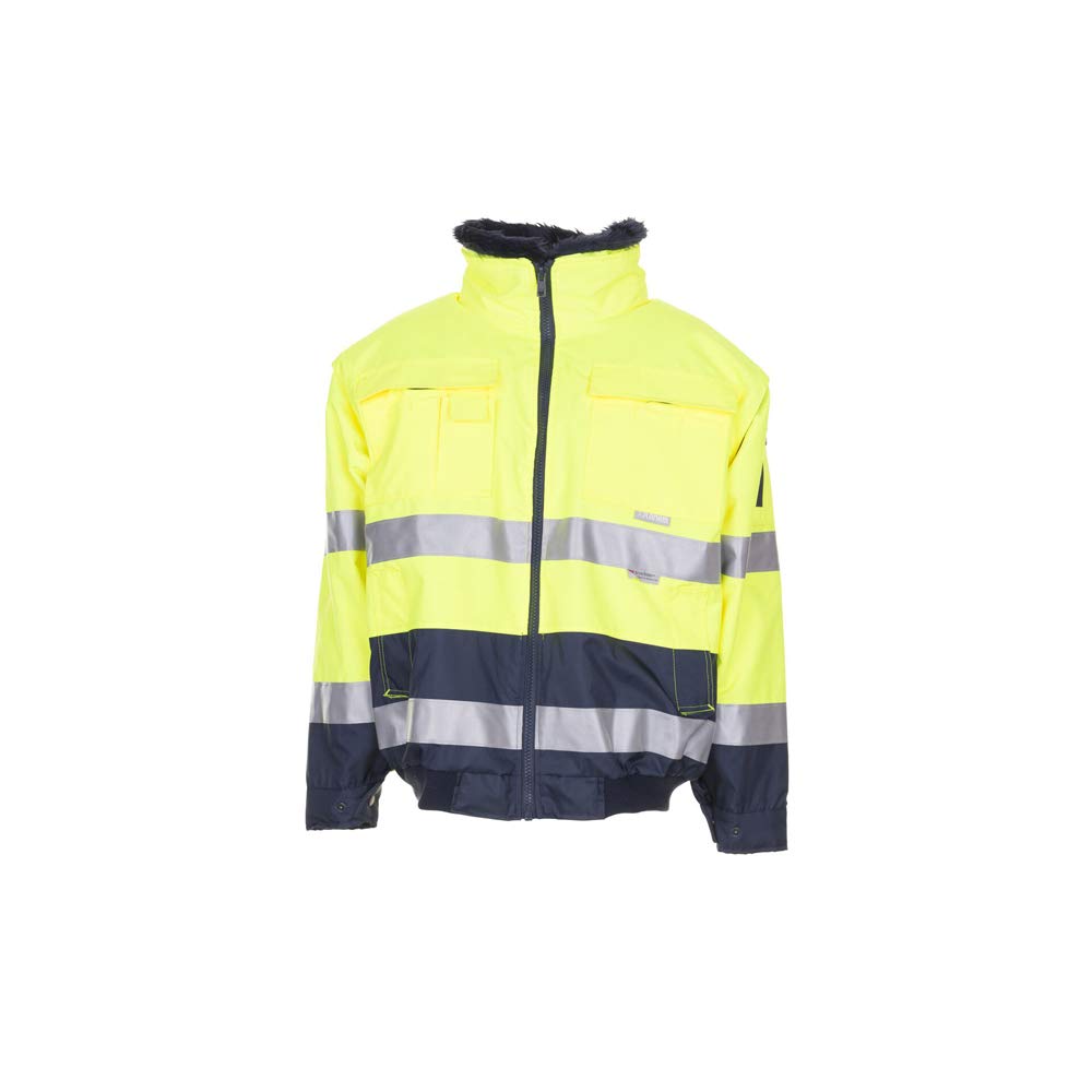 Planam Grösse 5XL Herren Warn-/Wetterschutz Comfortjacke 2-farbig gelb marine Modell 2047