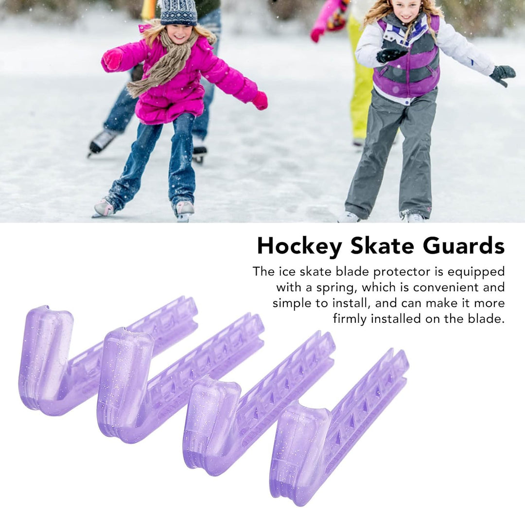 Zerodis Schlittschuh-Klingenschutz, Schlittschuh-Schutzfeder-Design für Hockey-Schlittschuhe Violett