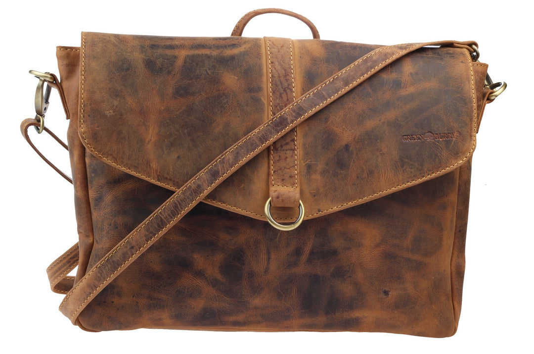 Greenburry Vintage Umhängetasche Leder 35 cm