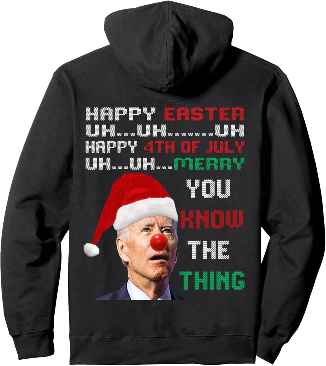 Joe Biden Ugly Christmas Sweater For Men & Women Funny Ugly Pullover Hoodie
