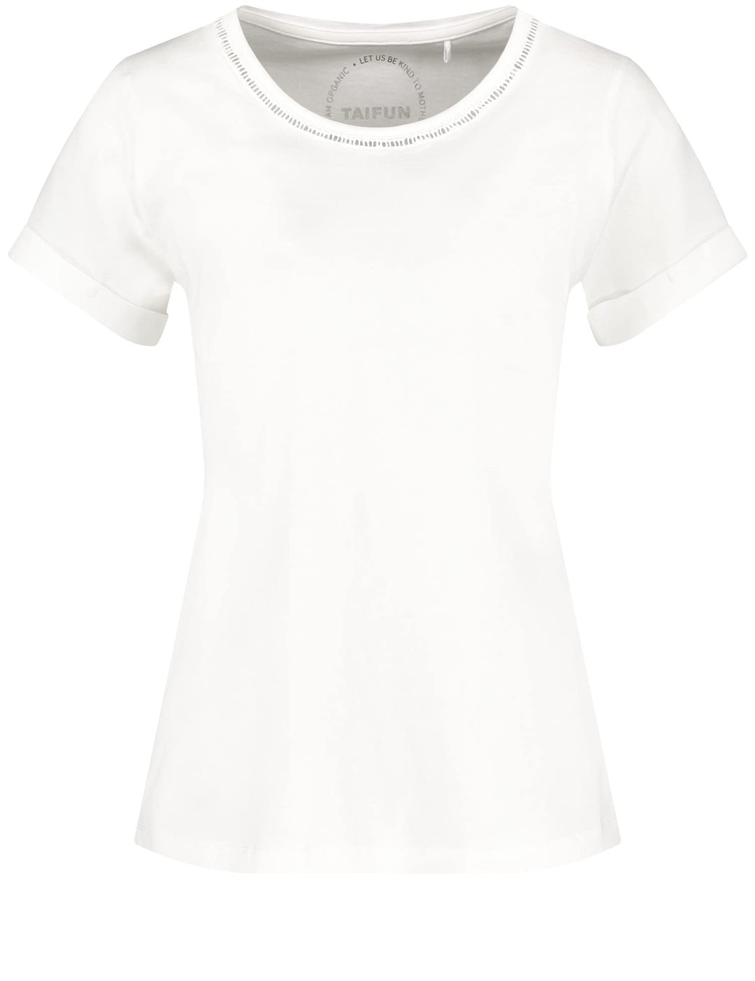 Taifun Damen T-Shirt, 36 Offwhite