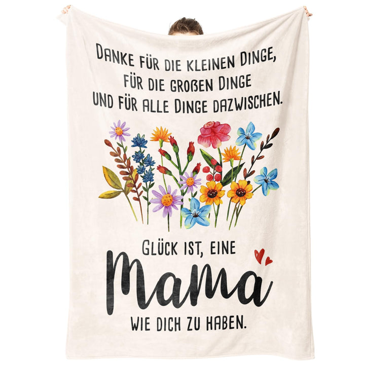 Muttertagsgeschenk für Mama, Dankeschön Geschenk zum Muttertag, Danke für Alles Kuscheldecke, Geburt