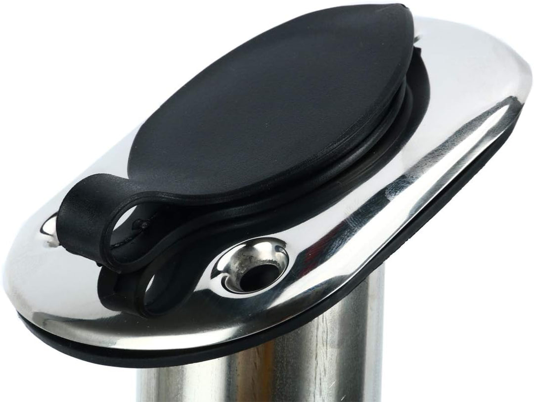FreeTec 30 Grad Rutenhalter Edelstahl Bootsrutenhalter Boot Rutenständer mit Deckel und montieren Sc