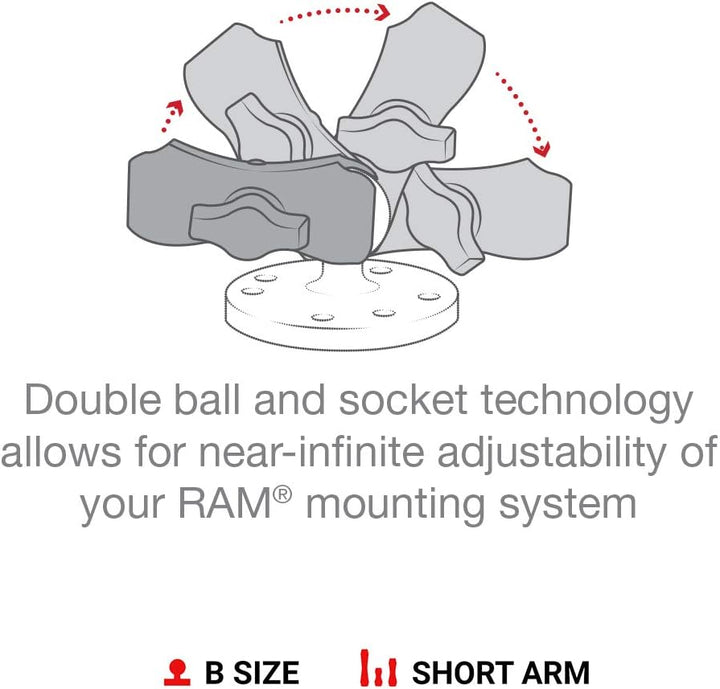RAM MOUNTS RAP-B-201U-A Kurzer Arm, Kurzer Arm