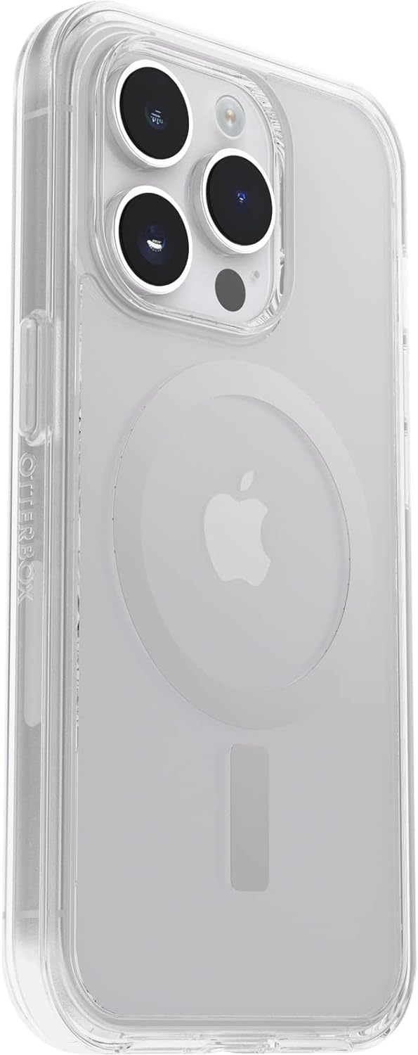 OtterBox Symmetry+ transparente Hülle für iPhone 14 Profür MagSafe, stossfest, sturzsicher, schützen