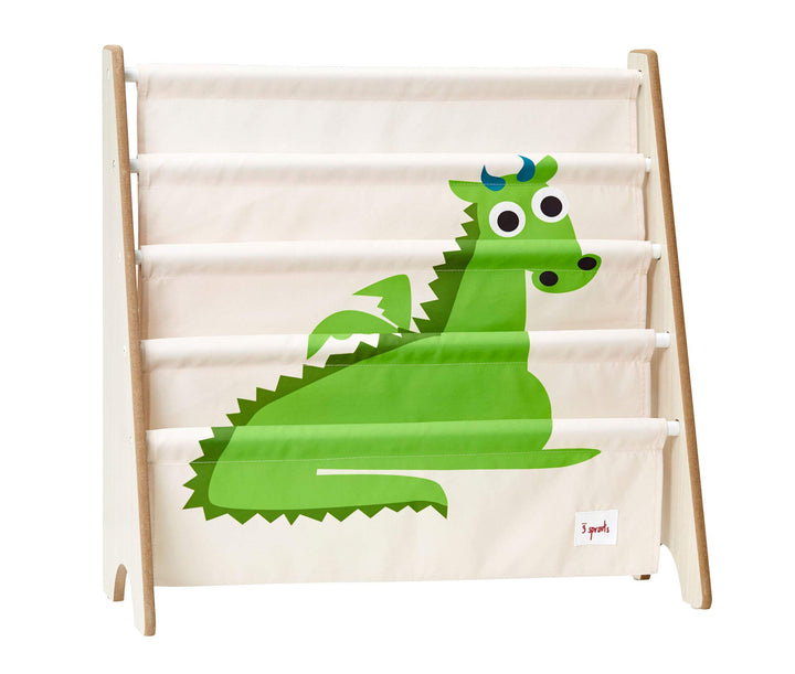 3 Sprouts - Bücherregal Kinderzimmer Holz - Montessori Bücherregal für Kinder - Drache, Drache
