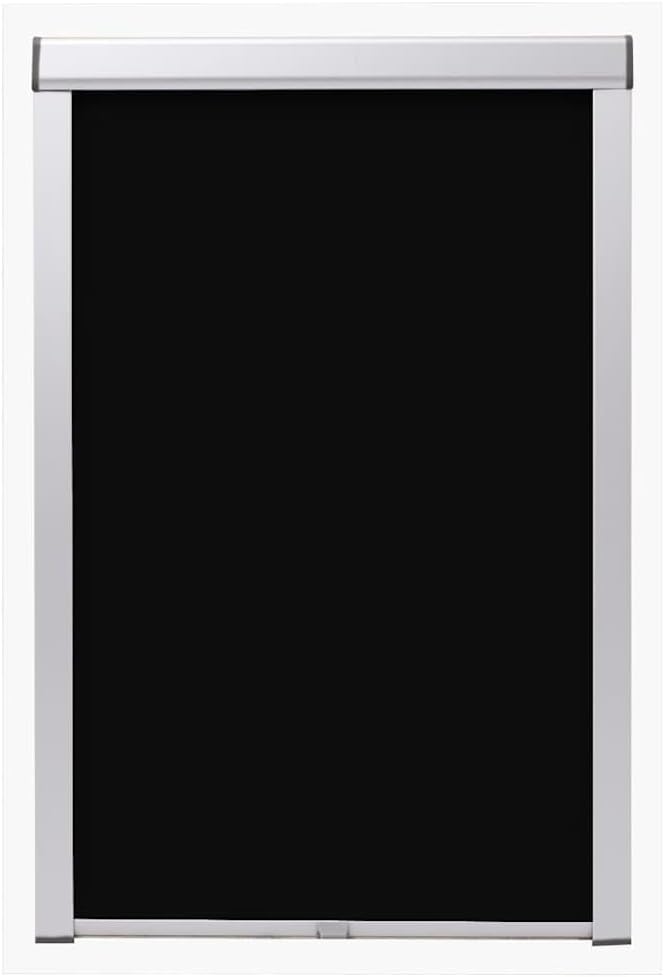 vidaXL Verdunkelungsrollo Verdunkelung Dachrollo Dachfensterrollo Schwarz 102 102 Schwarz, 102 Schwa