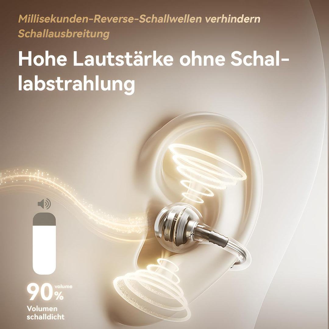 SANAG Open Ear Kopfhörer, Bluetooth 5.4 Sport Kopfhörer mit 50 Std. Spielzeit, Clip on Kopfhörer Beq