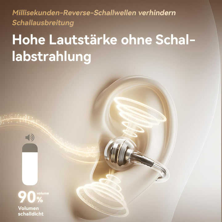 SANAG Open Ear Kopfhörer, Bluetooth 5.4 Sport Kopfhörer mit 50 Std. Spielzeit, Clip on Kopfhörer Beq