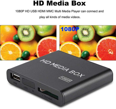 Topiky 1080p HD Media Player, VGA Heimkino Media Player Box Unterstützung MMC RMVB MP3 AVI MKV mit F