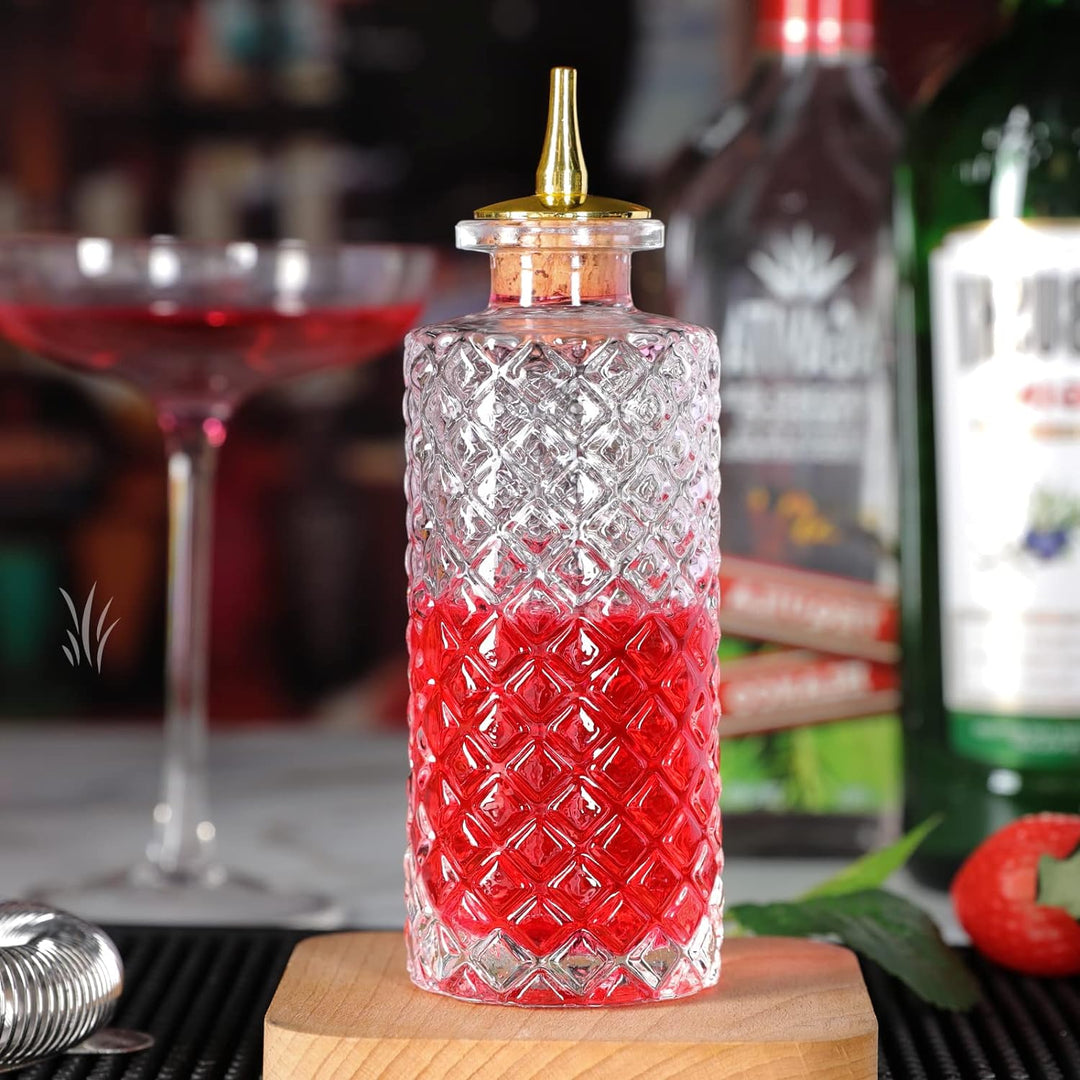 Bitterflasche für Cocktails Packung mit 5 Zerstäuber Bitters Glas for Angostura Orange Bitter Bitter