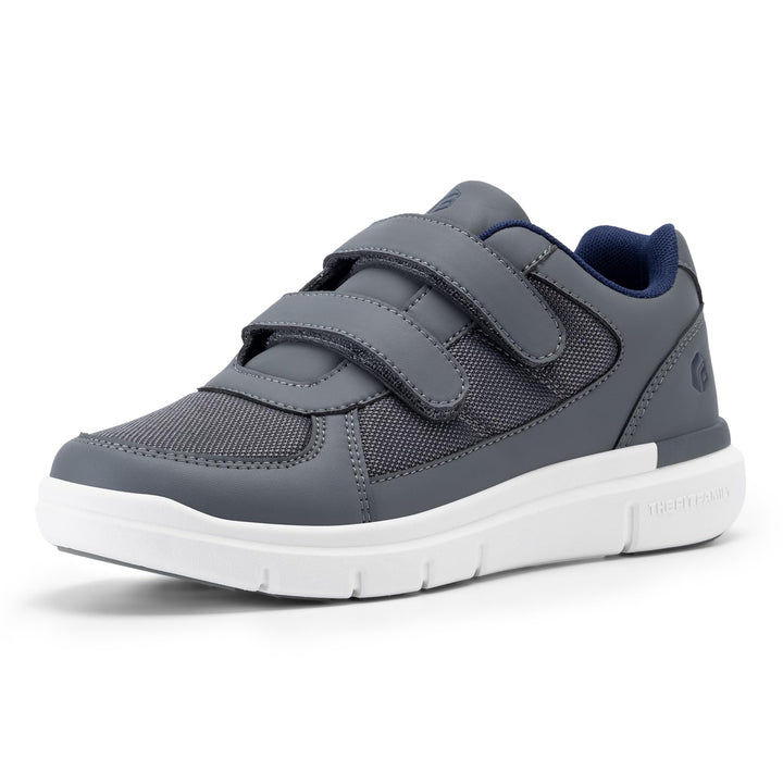 FitVille Herren Easytop Duo Strap Schuhe V3 Extra Weit Turnschuhe Sneaker 40 EU XX-Weit Grau, 40 EU