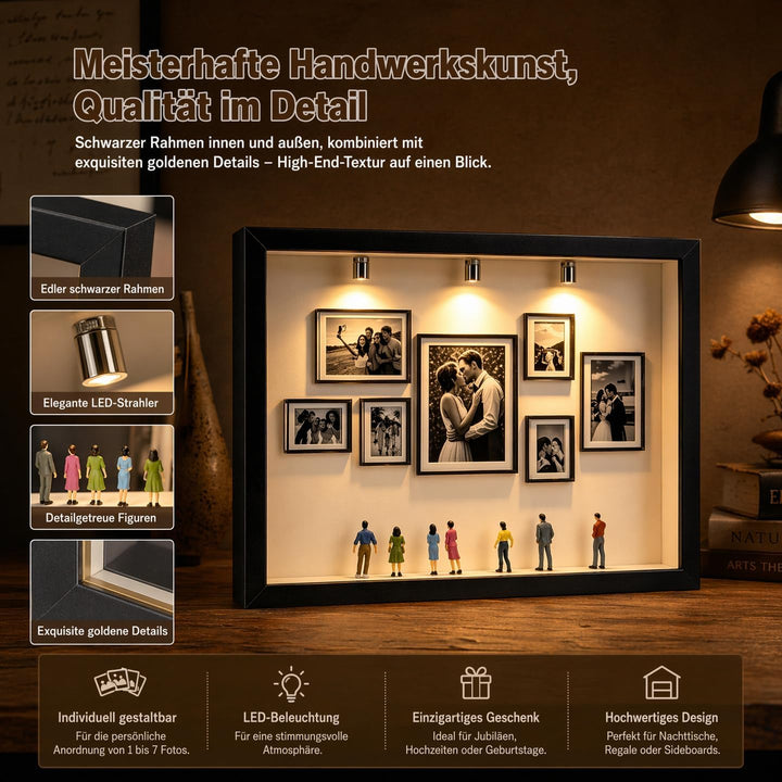 DIY Mini Museum Bilderrahmen, Mini Figuren Menschen MuseumSilhouette Box, Museum of Us, Miniatur Men