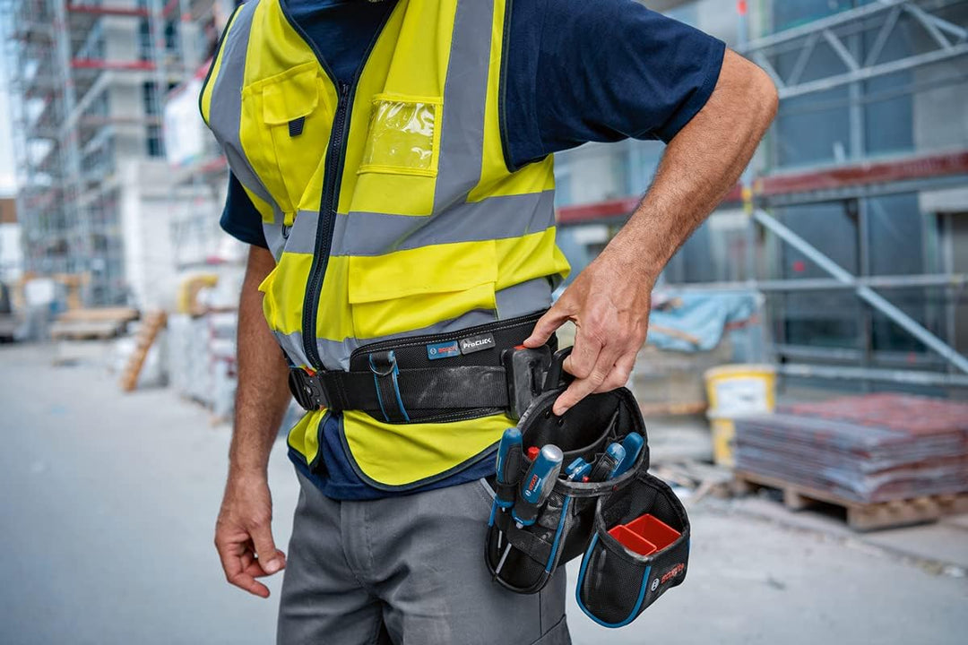 Bosch Professional ProClick Werkzeuggürtel-Set: 1x Gürtel 93 (Grösse S/M), 1x Tasche GWT 4, 1x Tasch
