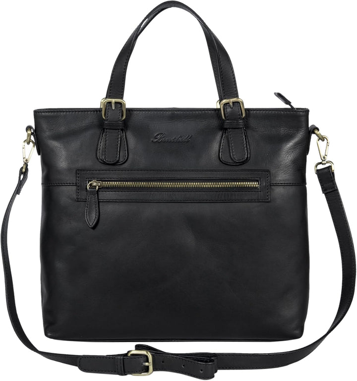 Benthill Echt Leder Handtasche Damen | Henkeltasche aus hochwertigem Rindsleder | Vintage Frauen Sch
