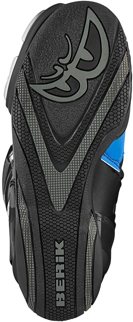 Berik Donington Motorradstiefel, schwarz/blau, 37 Schwarz Blau 37 EU, Schwarz Blau 37 EU