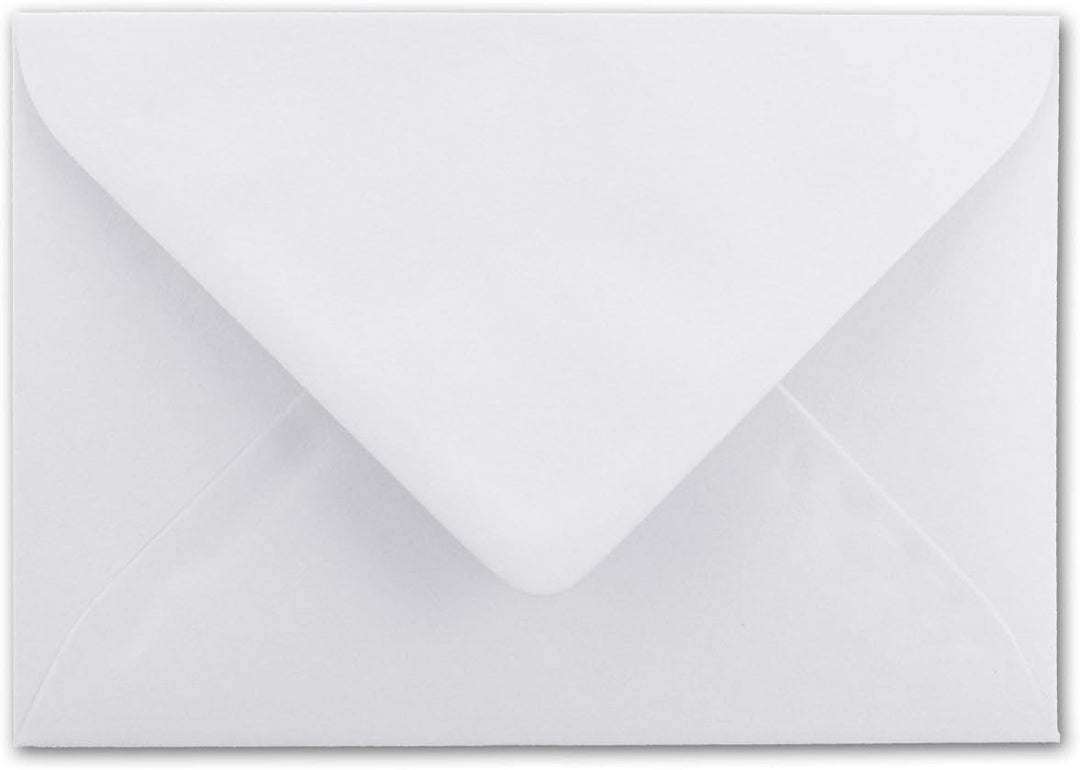 Briefumschläge in Hochweiss - 50 Stück - DIN C5 Kuverts 22,0 x 15,4 cm - Nassklebung ohne Fenster -