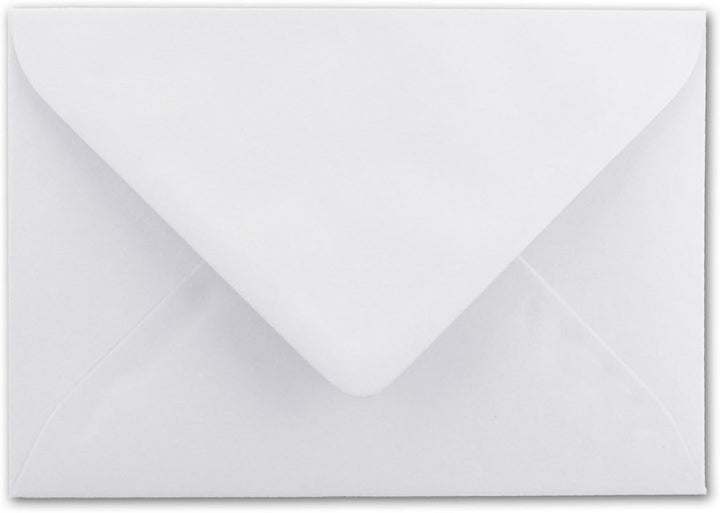 Briefumschläge in Hochweiss - 50 Stück - DIN C5 Kuverts 22,0 x 15,4 cm - Nassklebung ohne Fenster -