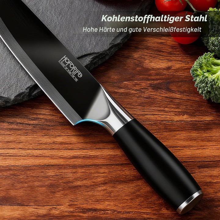 20cm Chefmesser Japanisches Handgeschmiedetes Kochmesser Aus Hochkohlensoffstahl Mit Ergonomischem H