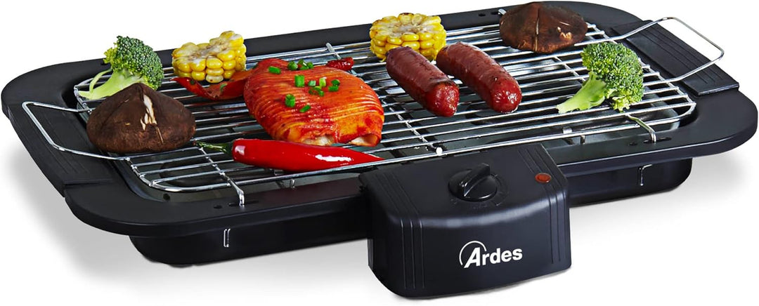 ARDES - Elektrogrill Rauchfrei 2200 W Tragbarer elektrischer Balkongrill Grill für Innen- und Aussen