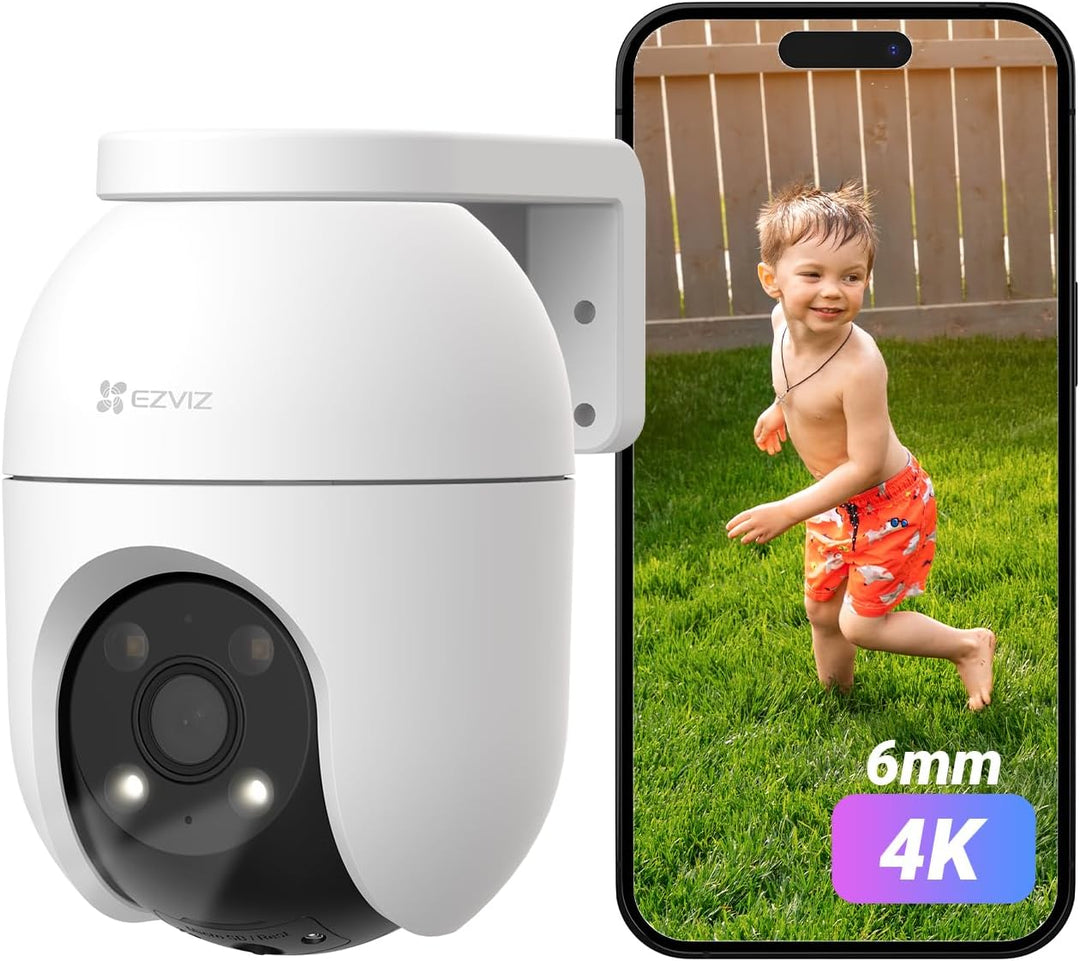 EZVIZ 4K Kamera Überwachung aussen, WLAN Pan&Tilt Camera mit Personen-/Fahrzeugerkennung, Zwei-Wege-