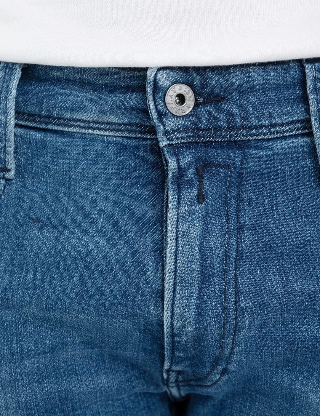 Replay Herren Jeans Anbass Slim-Fit mit Comfort Stretch 27W / 30L Medium Blue 009, 27W / 30L Medium