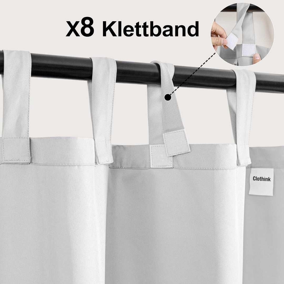 Outdoor Vorhänge Wasserfest Sonnenschutz Winddicht mit Klettband Oben für Terrasse Garten Balkon Fam