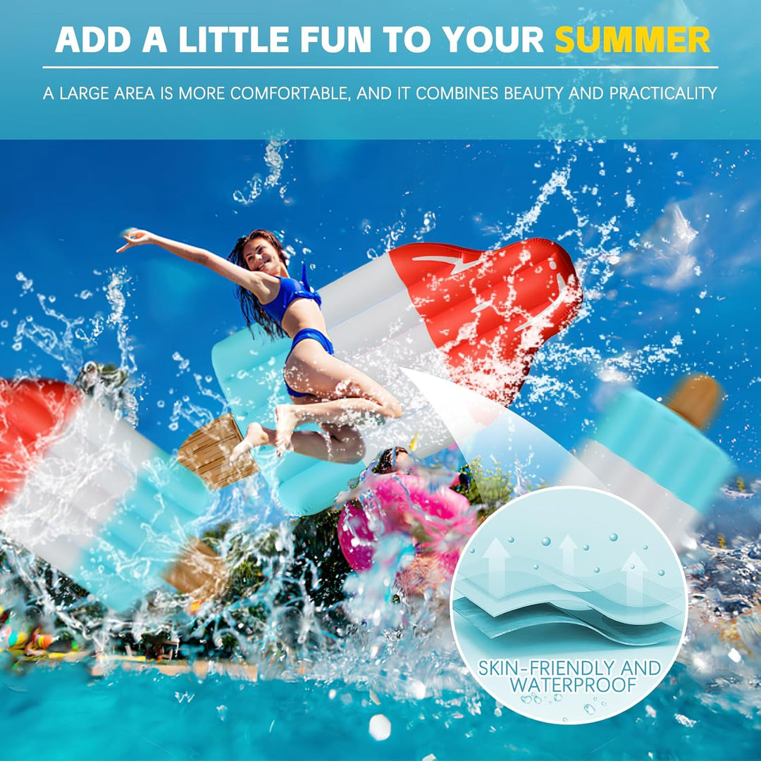 ACTOYS Luftmatratze Wasser Erwachsene Kinder, Luftmatratze Pool Aufblasbare, Aufblasbare Schwimmbett