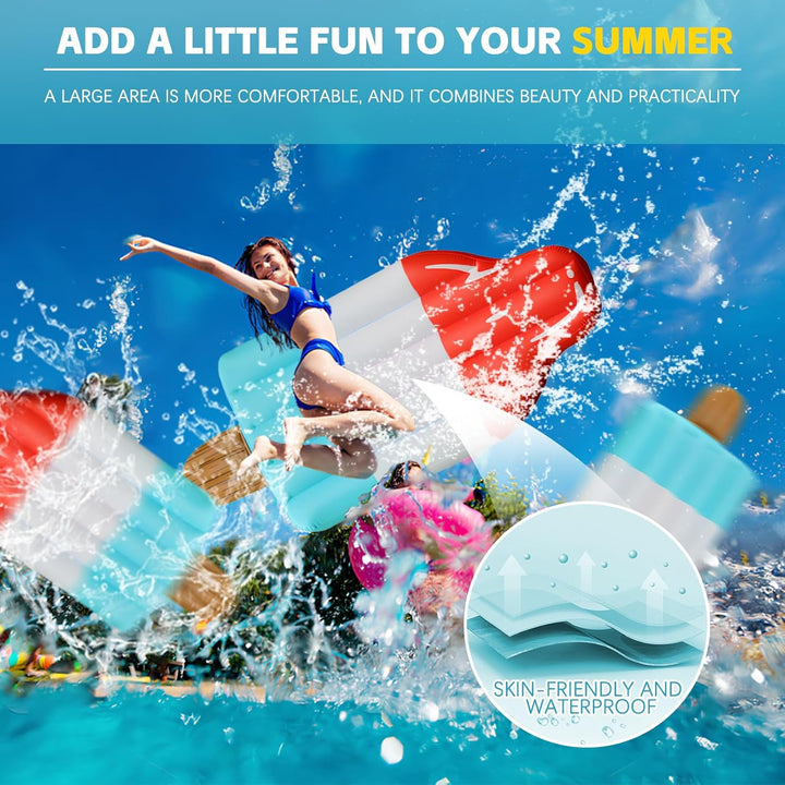 ACTOYS Luftmatratze Wasser Erwachsene Kinder, Luftmatratze Pool Aufblasbare, Aufblasbare Schwimmbett