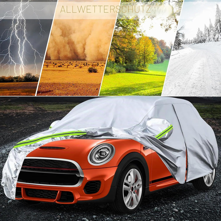 Autoabdeckung Vollgarage Ersatz für Mini Cooper 3-Doors 2000-2022, Outdoor Auto Abdeckplane Wetterfe