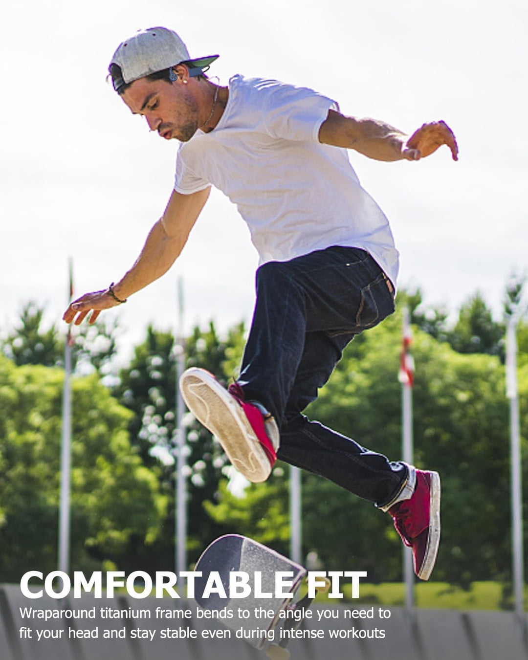 SANOTO Knochenschall Kopfhörer Bluetooth 5.3,Open Ear Kopfhörer Kabellos Bone Conduction Kopfhorer I