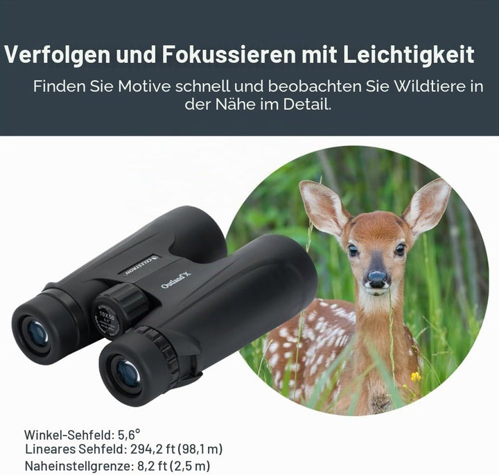 Celestron 71348 10 x 50 Outland X Fernglas – Schwarz Outland X 10 x 50 - Dachprisma, Outland X 10 x