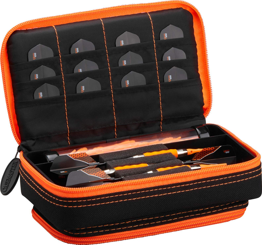 Casemaster Plazma Plus, 3 Dart-Etui für weiche Dartpfeile und Stahlspitzen, grosse vordere Handytasc