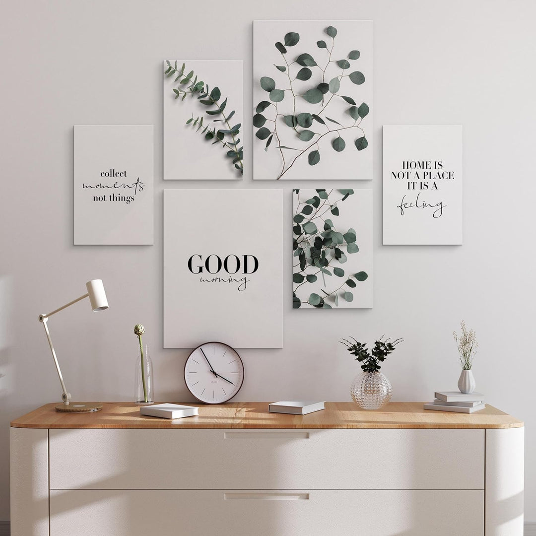 Muralo - Wandbilder Set - Leinwand Bilder Set Aufhängefertig - Bilder für Wohnzimmer Schlafzimmer -