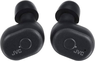 JVC HA-A10T-BU Truly Wireless In-Ear Bluetooth Kopfhörer mit Memory Foam Ohrstücken, Farbe Charcoal-