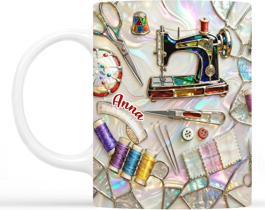 Personalisierte Tasse - Nähen Zubehör - nähen geschenk, geschenk für näherin, tasse selber gestalten