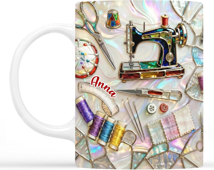 Personalisierte Tasse - Nähen Zubehör - nähen geschenk, geschenk für näherin, tasse selber gestalten