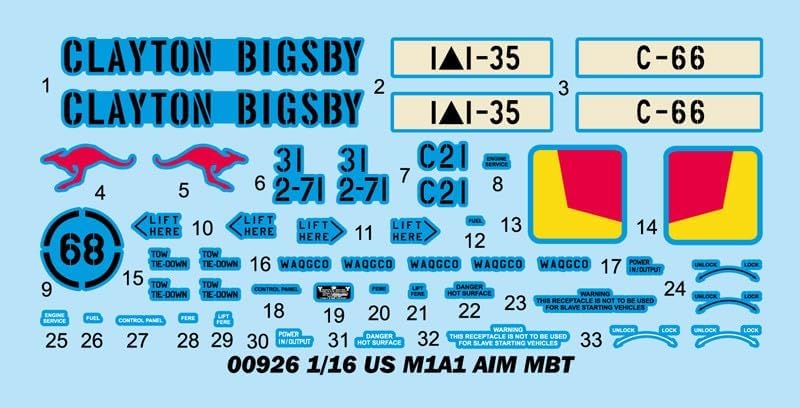 Trumpeter 000926 Metallic Heat Transfer - Silber 1/16 M1A1 AIM MBT, Schwarz