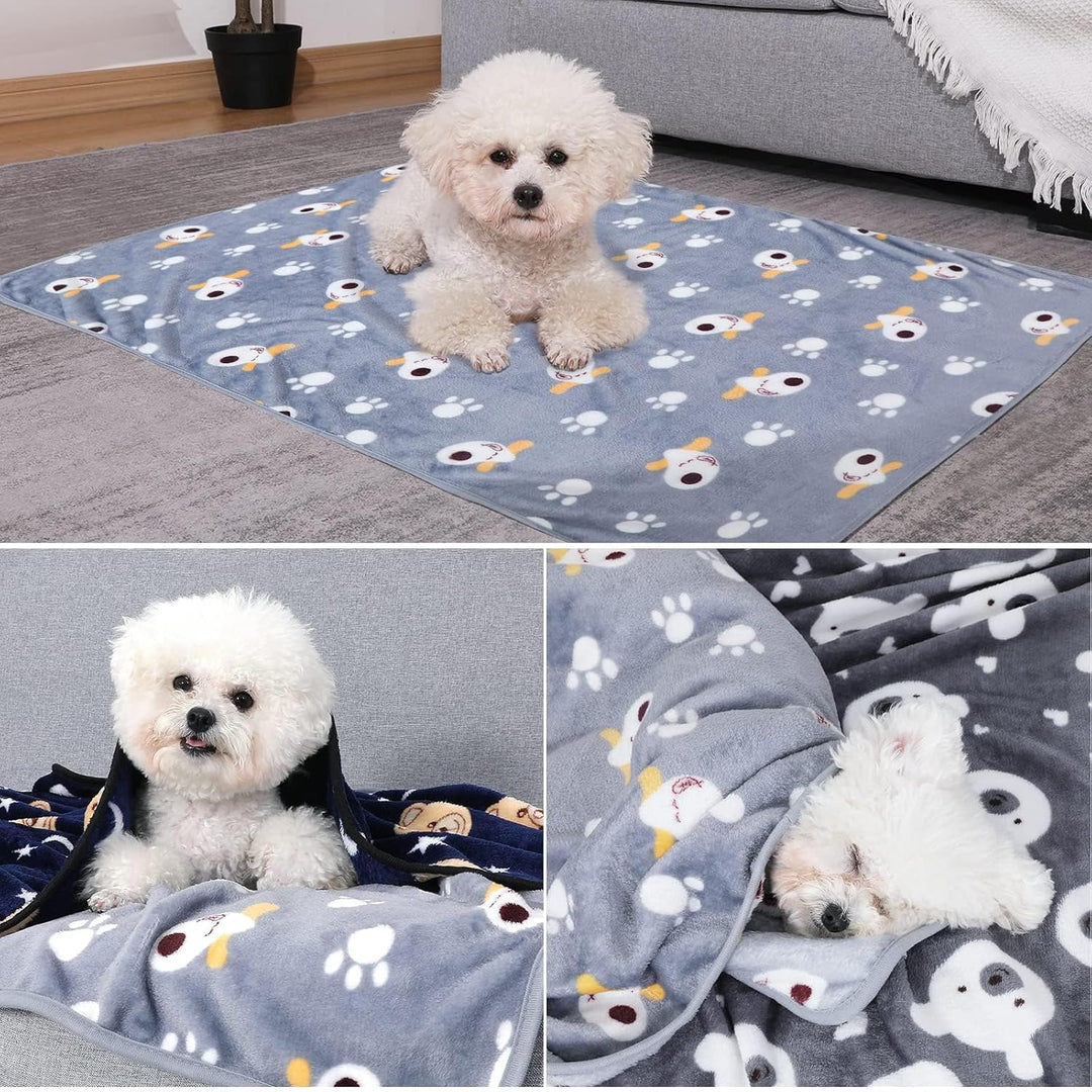 COMSLE Hundedecke Katzendecken Waschbar und Flauschig, 3 Pack Weiche Warme Fleece Haustier Decken fü