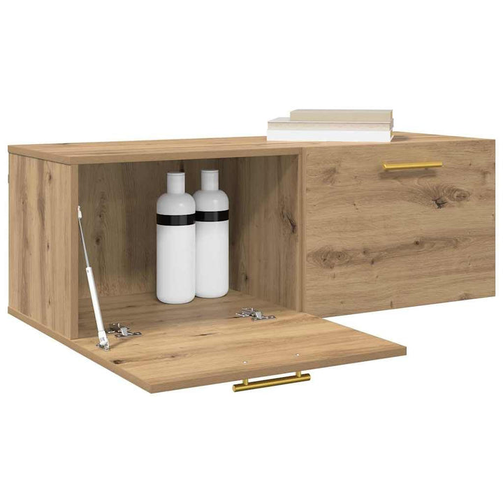 vidaXL Wandschrank Artisan-Eiche 100 x 36,5 x 35 cm Holzwerkstoff, Grosszügiger Stauraum, moderner W