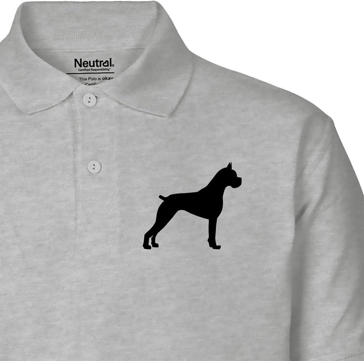 huuraa Herren Polo Shirt Deutscher Boxer Silhouette Bio Baumwolle Fairtrade Oberteil Grösse S-3XL mi