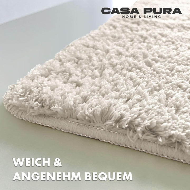 casa pura Badematte Hochflor Sky Soft - Weicher, Flauschiger Badezimmerteppich in Shaggy-Optik - Bad