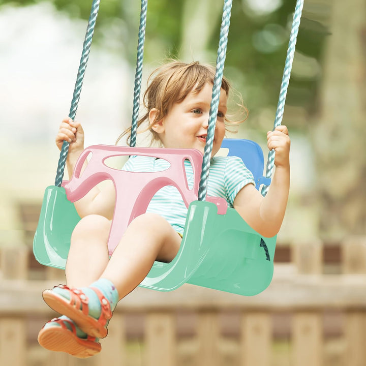 KINSPORY Kinderschaukel Babyschaukel 3 in 1 Babysitz verstellbar Mitwachsend Schaukelsitz Gartenscha