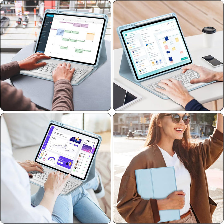 IVEOPPE Hülle mit Tastatur für Xiaomi Pad 7/Pad 7 Pro 11.2", Tastatur für Xiaomi Pad 7, Abnehmbare M