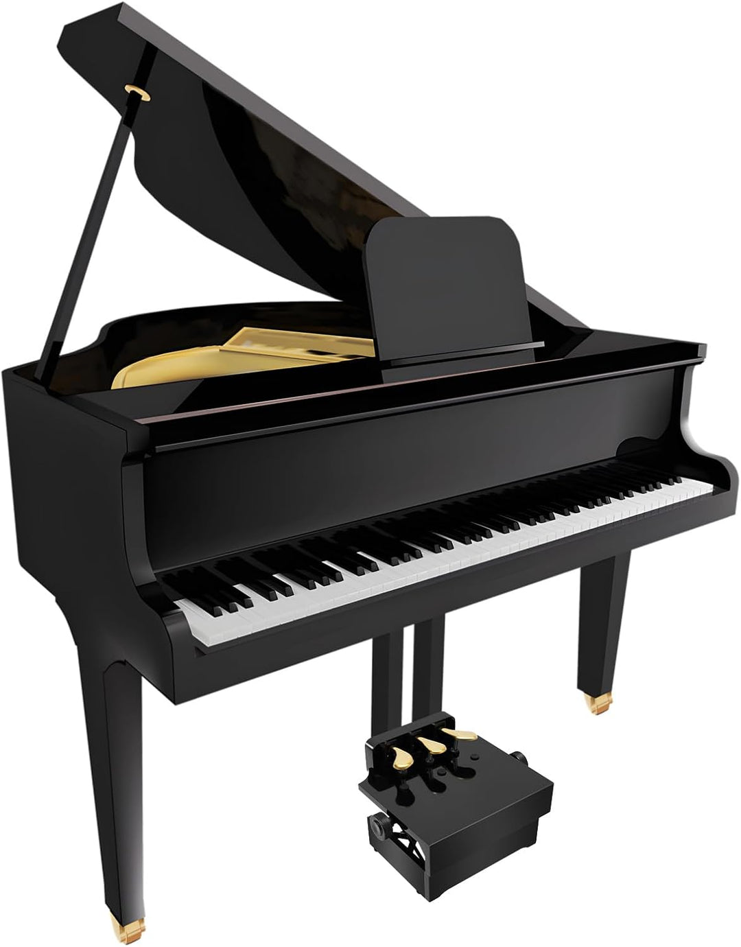 Klavier Pedalverlängerung Klavier Pedal Extender Bank Höhenverstellbar mit 3 Pedalen Kinder Klavier