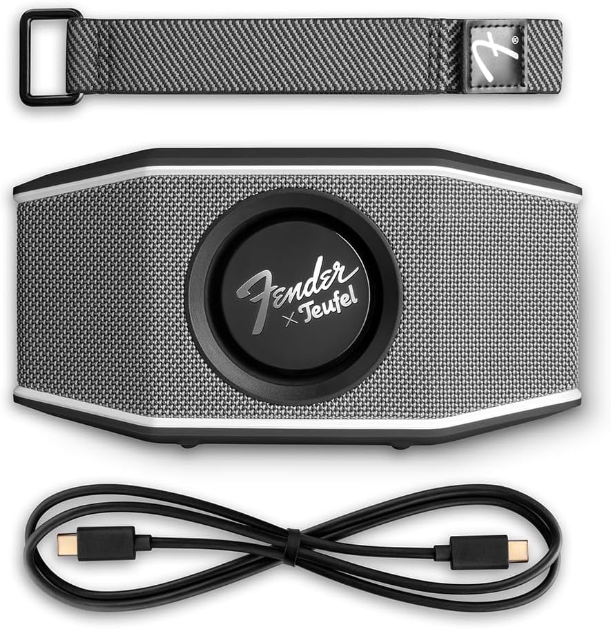 Teufel Fender x ROCKSTER GO 2 Stereo-Set Bluetooth Speaker - Tragbarer Lautsprecher mit Langer Akkul