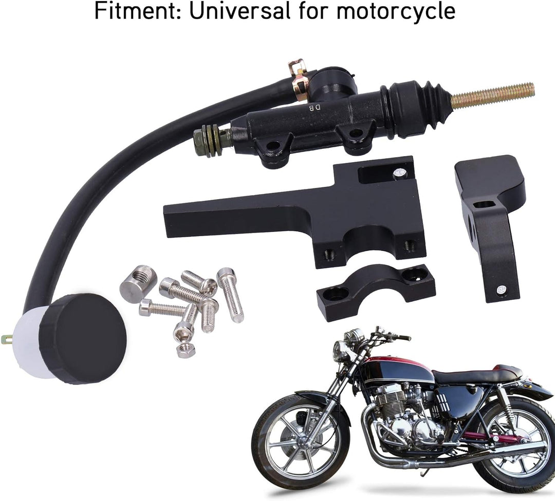 Yctze Aluminiumlegierung Bremspumpe 7 / 8in Motorradkupplung Daumenbremshebel Hintere Hauptpumpe Zyl