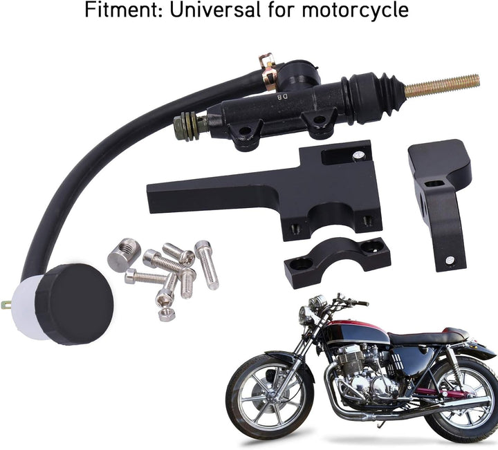 Yctze Aluminiumlegierung Bremspumpe 7 / 8in Motorradkupplung Daumenbremshebel Hintere Hauptpumpe Zyl