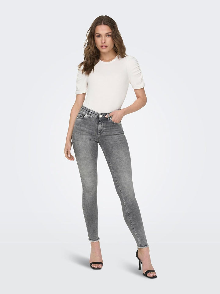 ONLY Female Skinny Jeans ONLBLUSH Mittlere Taille Skinny Fit Jeans XS / 34L Grey Denim, XS / 34L Gre